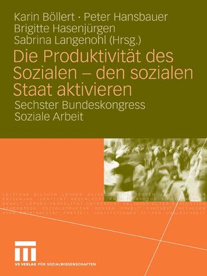 cover image of Die Produktivität des Sozialen--den sozialen Staat aktivieren